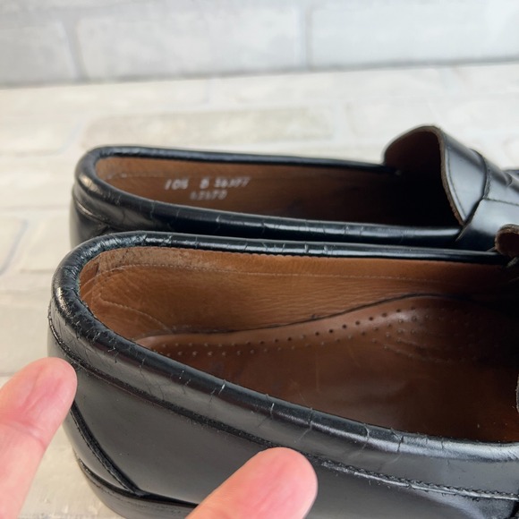 Allen Edmonds Walden Penny Loafers Mens 10.5 B Black Leather‎ Dress Shoes 42470 main image 9